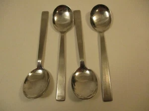 Lot Set 4 Vintage British Airlines Airplane Spoons Stainless Atkinson Sheffield - Picture 1 of 4