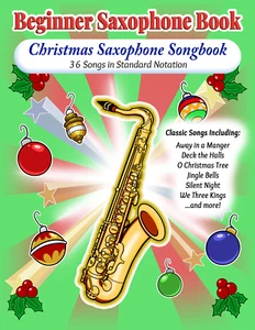 Saxophone Christmas Book - Beginner Saxophone Sheet Music - PDF FILE FORMAT - Picture 1 of 7