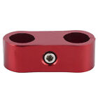 Red 4AN Hose Separator Clamp Clip Fuel Oil Pipe Connector Adapter Aluminum Alloy