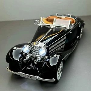 Mercedes-Benz 500K model car black 1:24 retro - Picture 1 of 4
