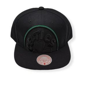 Mitchell & Ness Boston Celtics Cropped XL Black Adjustable Snapback Hat Cap - Picture 1 of 6