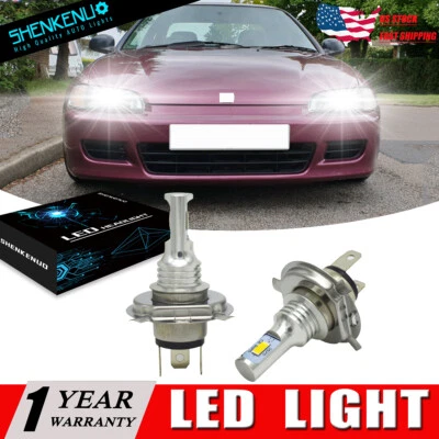 Combo de faros LED 6000 K bombillas haz alto/bajo para HONDA CIVIC EG/EH/EJ H4 1992-1995 Foto 1 de 4