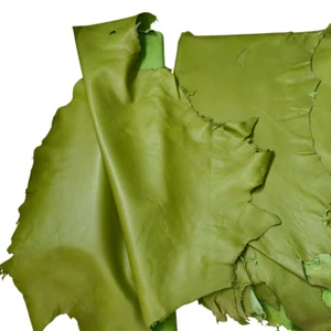 Nappa Hides 100% Genuine Think Soft Leather Hide Skin GREEN Skins Premium 5sqft - Picture 1 of 6