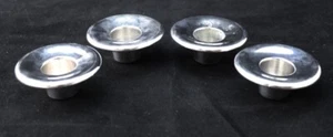 Set of 4 - Vintage Eugen Ferner Germany Sterling Silver Candelabra Bobeches Cups - Picture 1 of 7