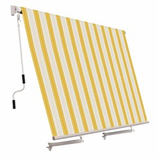 Tenda da sole a caduta esterno senza per balcone 3x2,5m da esterno Giallo/bianco