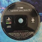 *DEMO DISK* Registered Users Demo 03 3 Playstation One PSOne PS1 PS 1 SCED 01230