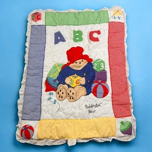 Vintage Paddington Bear Baby Quilt Comforter Blanket 38 X 45 Multicolored - Picture 1 of 6