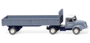 Wiking 051001 - 1/87 Flatbed Trailer (Magirus S 3500) "Porsche" - New - Picture 1 of 1