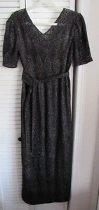 GORGEOUS MULTI-COLOR SPARKLING KNIT LONG BELTED DRESS VINTAGE - Picture 1 of 7