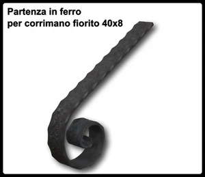 partenza per corrimano in ferro battuto 40x8 art. 116/10 - Foto 1 di 2