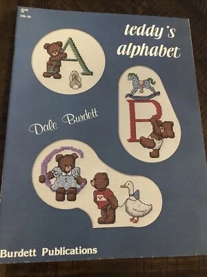 Teddy's Alphabet Cross Stitch Book DB-36 Burdett Publications - Image 1 of 4