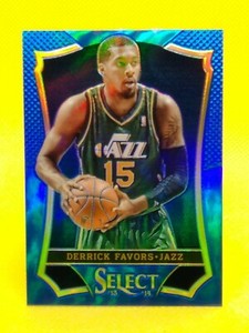 Derrick Favors 2013-14 Select BLUE PRIZM #82 ***14/49***