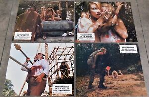 Prisonnieres de la Vallee des Dinosaures 8 Photos Lobby Cards 21x27cm 8"10 1985