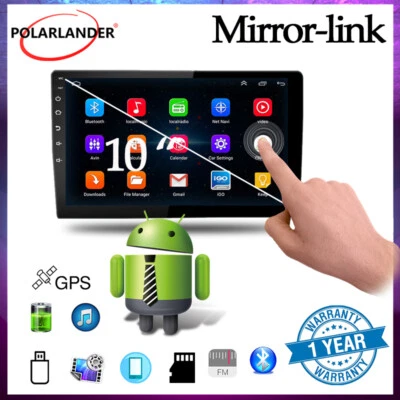 POLARLANDER 2 DIN 10" Android8.1 Car Stereo Radio Touch Screen Bluetooth GPS WIFI MP5 Player