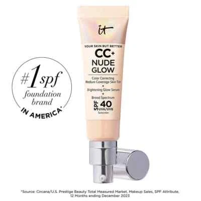 CC Nude Glow Lghtweight Foundation+Glow Serum w/SPF 40-1.08 fl oz-Deep Bronze - Image 1 of 4
