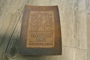 Vintage Kupfer Bild Kupferstich massiv Aschersleben 13,5x18,5cm - Bild 1 von 2