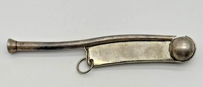 Antique STERLING SILVER Bosun, Boatswain Whistle, Nautical - Изображение 1 из 4