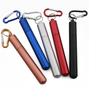 Stainless Steel Reusable Collapsible Straw Portable Telescopic Straw Travel - Picture 1 of 22