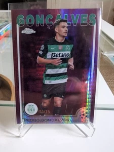 2024-25 Topps Uefa Club Competitions - Pedro Goncalves #134 Purple Flowfractor - Picture 1 of 3