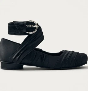 ALOHAS VOLANT SILKY BLACK BALLET FLATS SZ 39 NWOB - Picture 1 of 6