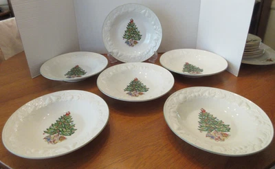 "Nochebuena" Mesas Ilimitadas 6 Tazones de Sopa/Pasta con Bordes - 8 7/8" Foto 1 de 4