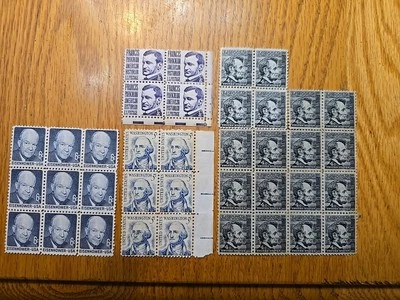 Unused Postage Eisenhower 6 Cent, Washington 5 Cent, Lincoln 4 Cent - Image 1 of 4