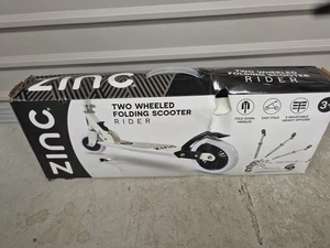 Zinc Two Wheeled Folding Scooter - Boxed - White/black - Picture 1 of 7