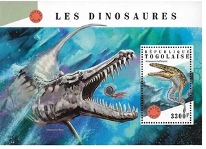 #30126A TOGO 2018 PREHISTORIC FAUNA DINOSAURS SOUVENIR SHEET YV BL 1496 MNH - Picture 1 of 2