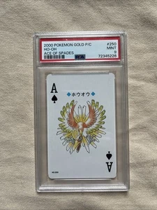 2000 POKEMON GOLD VERSION PLAYING CARDS ACE OF SPADES #250 HO-OH PSA 9 - Picture 1 of 2
