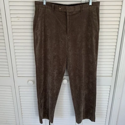 Pantalones rectos de pana cepillada suaves ligeros marrón 38x30 de Alan River para hombre Foto 1 de 4