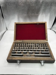 Juego de 81 piezas de bloque medidor grado 2 estuche de madera 96177 ver fotos - Imagen 1 de 6