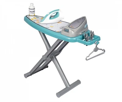 Smoby - Bügelbrett mit Dampfstation - mit Bügeleisen und viel Zubehör