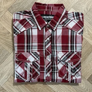 Machine Western Plaid Shirt β Red & White - Picture 1 of 8