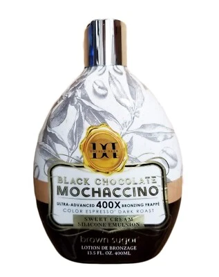 Black Chocolate Mochaccino 400X Espresso Dark Roast Bronzer Tanning Bed Lotion - Image 1 of 2