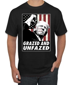 Camiseta para hombre Grazed and Unfazed Trump Shot 2024 Election - Imagen 1 de 9