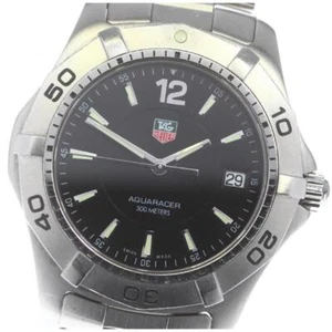 TAG Heuer Aquaracer WAF1110 Quartz Men's Watch Black Dial Date 300m Swiss Made - Picture 1 of 12