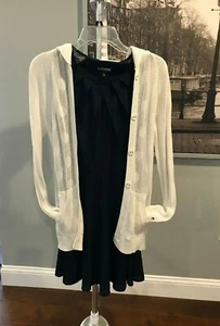 Tommy Hilfiger White Sweater w Hood & Express Navy Dress set for girls 12-13 yrs - Picture 1 of 11