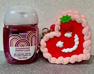 Bath & Body Works Pocketbac Holder Strawberry Pound Cake Gel Valentine Heart