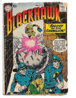 Blackhawk #144 GD DC Comics 1960 Silver Age War Military 10 Cent Low Grade - Image 1 of 2