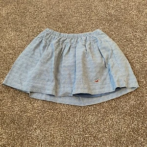 Hollister Kids Blue Polkda Dot Mini Skater Skirt Size 5 - Picture 1 of 6