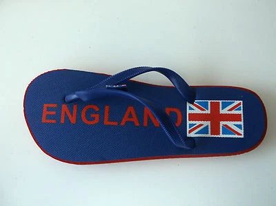 Barato £1.99Boys Inglaterra Azul/ Rojo sin Cordones de Dedo Chanclas / - Imagen 1 de 4