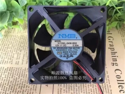 NMB 3110KL-04W-B57 8025 DC12V 0.30A 8CM 2-Wire Cooling Fan - Image 1 of 2
