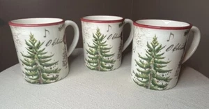 Set of 3 Williams Sonoma Christmas Carol Collection Ceramic Mugs EUC Marc Lacaze - Picture 1 of 7