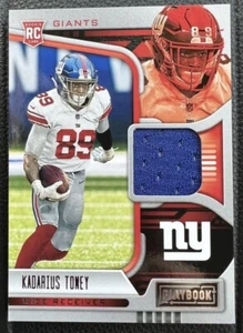 Kadarius Toney 2021 Panini Playbook Rookie Memorabilia Patch No.RMA-KTO Giants - Picture 1 of 2