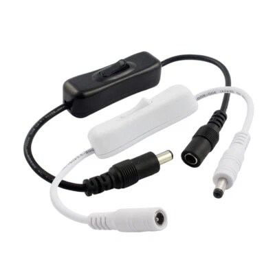 Light Switch DC 12V Female Male Power Cable 5.5x2.1mm DC Connector ON OFF 5-24V - Image 1 of 4