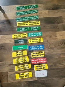 8x2 Pipe Marker Vinyl Sign Decal Label Industrial OSHA GAS BOILER Misc Lot 2 - Picture 1 of 4
