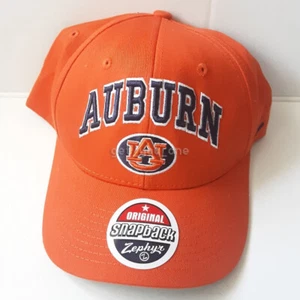 NEW Zephyr Auburn University Tigers Orange Snapback Hat ZHat Baseball Cap - Picture 1 of 5