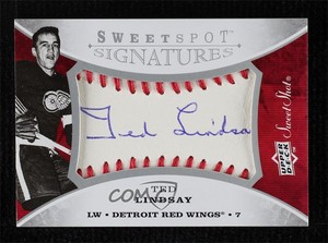 2007-08 Upper Deck Sweet Shot Spot Signatures Ted Lindsay #SBS-TL Auto HOF