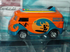 JOHNNY LIGHTNING SURF RODS VOLKSWAGEN VW BUS RACE VERSION -Orange, MIP