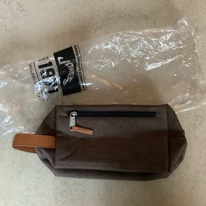 Jones Sports Co. Dopp Bag Brown Canvas W/ Leather - Picture 1 of 9